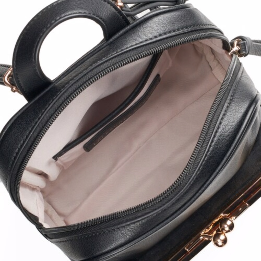 LC LAUREN CONRAD Black Jardin Mini Backpack Bag - Picture 2 of 5